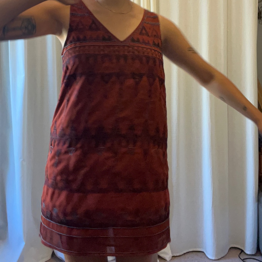 Anthropologie, wine colored dress, size medium